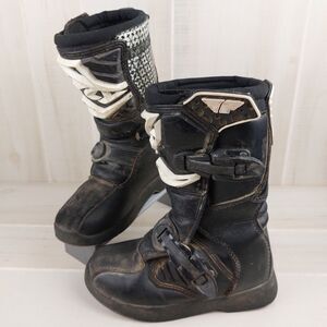 Fly Racing Maverik Boots Youth 2 Black Motocross ATV Dirt Bike Offroad